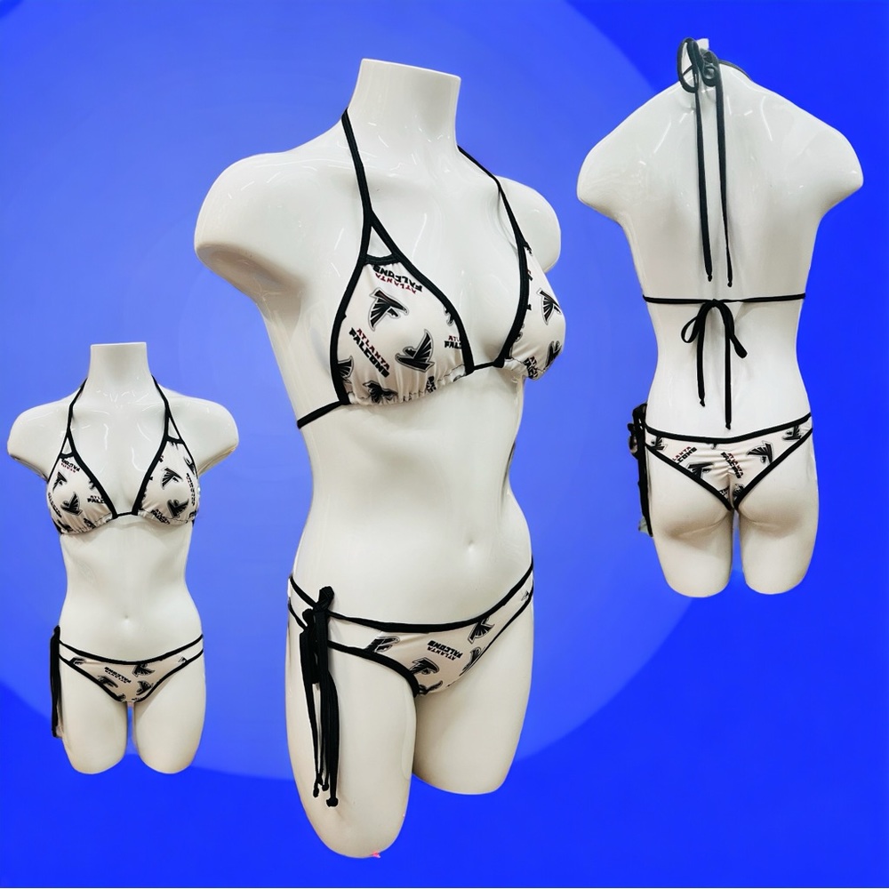 Atlanta Falcons Side Tie Bikini Set Swimwear S